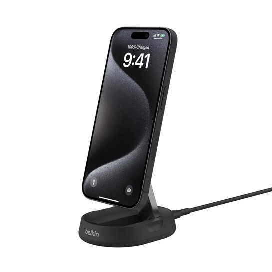 Belkin Magsafe Wireless 15W Qi2 Charging Stand | Magnetic Convertible Charger for Apple