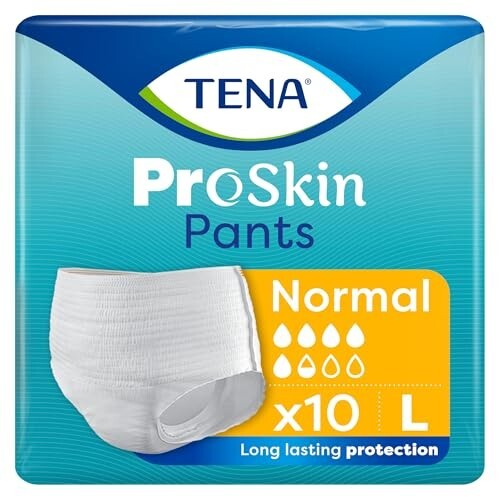 TENA Normal Unisex Adult Diaper Pants - Large Size | 10 Pc | 100-130 Cm