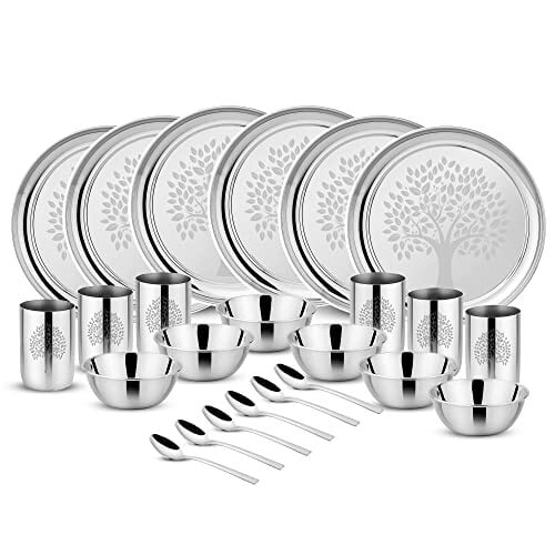 Steelcraft Premium Stainless Steel Bliss Laser Dinner Set 24 Pcs [31% Coupon]