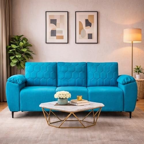 Centuary Sleepables Modena Ergonomic Sofa with Fiber-Filled Back Cushion & Lumbar Support