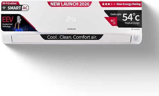 Click to enlarge Hitachi 1.5 Ton 3 Star, New star rated, Inverter Split AC