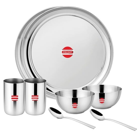 Steelcraft Premium Stainless Steel Dijon Dinner Set-8 PCS [28% Coupon]