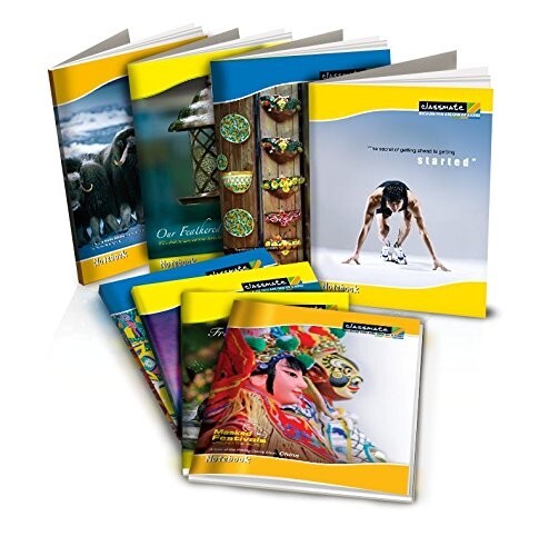 Classmate Notebook - 210 X 170 mm, 64 Pages, Single line - interleaf, Pack of 18