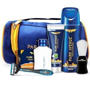 Park Avenue Good Morning Grooming Collection 7 in-1 Combo Grooming Kit for Men | Gift Set for Men | Father’s Day Gift for Dad | Shaving Kit for Men | Shaving Foam |