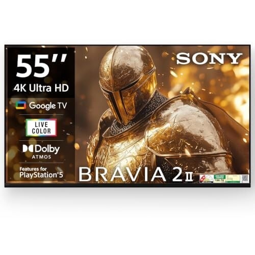 Sony 139 cm (55 inches) Smartchoice BRAVIA 2M2 Series 4K Ultra HD Smart LED Google TV K-55S25BM2