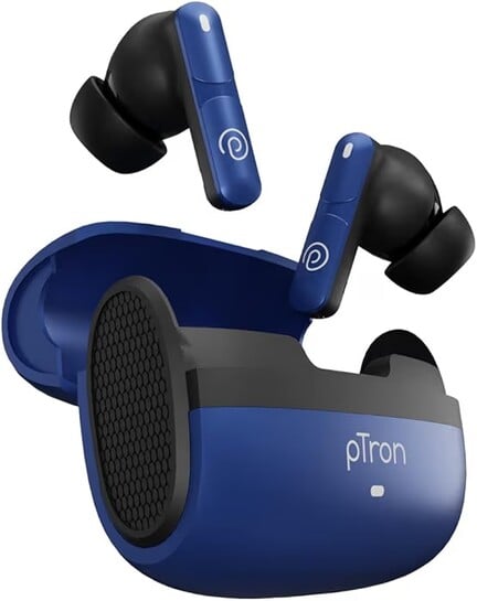 pTron Bassbuds Blaze in-Ear TWS Earbuds w/ 13mm Drivers, 50Hrs Playtime