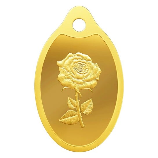 MMTC-PAMP 24K (999.9+) Purest 3 g Rose Gold Oval Coin