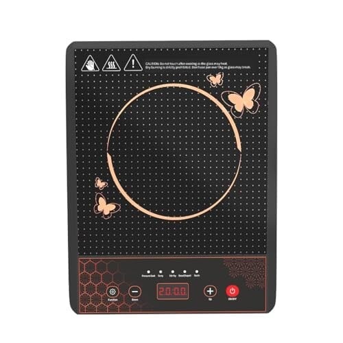 CELLECOR ICT02CE 2000 Watts Induction Cooktop with Auto-Switch Off | 5 Preset Modes | Soft Push Button Control | Overheat Protection | Frameless Operation | Easy-to-Clean- Surface |1-Year Wa...