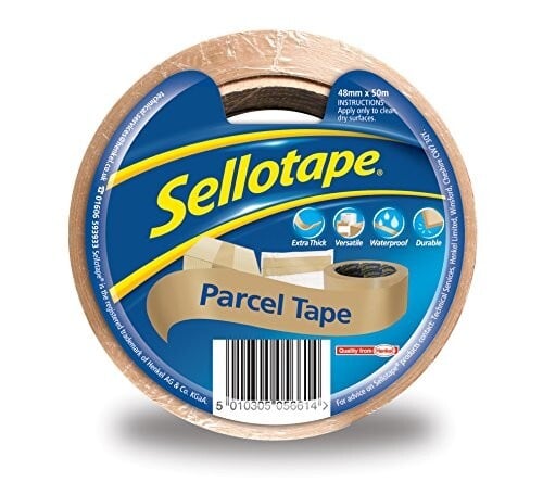 Click to enlarge Sellotape Parcel Tape, Brown Tape for Packing 48mmx50m