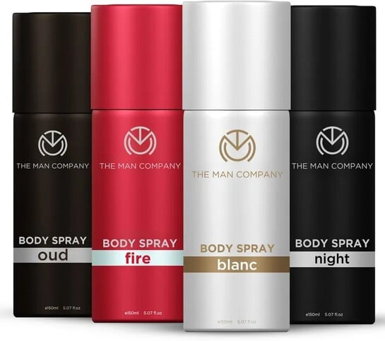 THE MAN COMPANY Blanc, Fire, Night & Oud Deodorant Set (600 ml, Pack of 4)