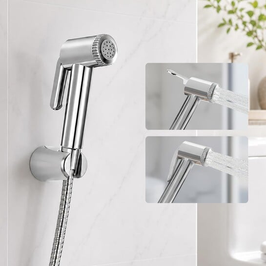 LIMITED 40% Coupon on Amazon Basics Health Faucet Set – Premium ABS Jet Spray Gun with 1.5M SS Pipe for Toilet