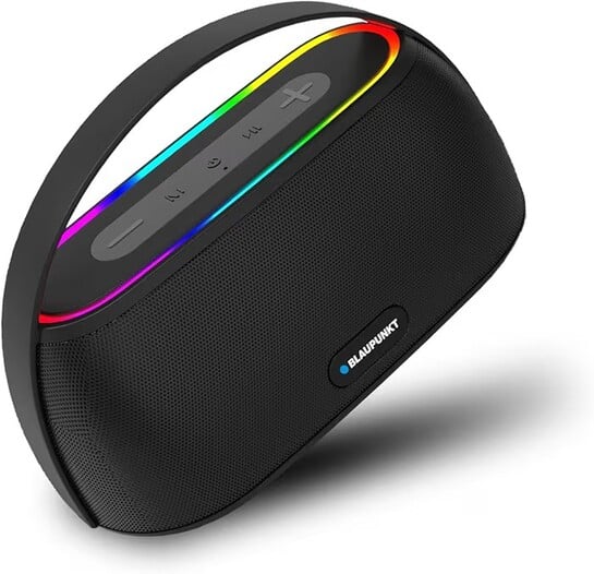 Blaupunkt 2025 Launch ATOMIK Grab 20W Party Speaker Boombox, Unbelievable Loud & Clear Music I Portable Carry Handle