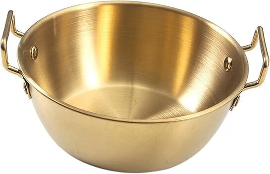 BNF Noodles Cooking Pot Milk Pot Small Ramen Pot for RV Travel Stoves Top Camping 10.5CM Gold