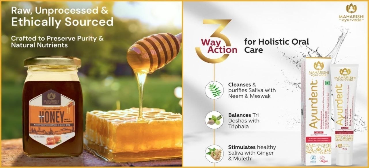 Grab : Upto 30% OFF on Maharishi Ayurveda Honey & Toothpaste