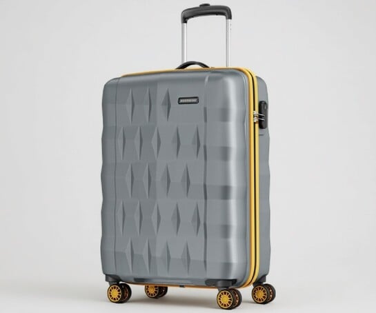 Aristocrat Comet Cabin Polycarbonate Hard Case 8-Wheel Trolley Bag, Grey