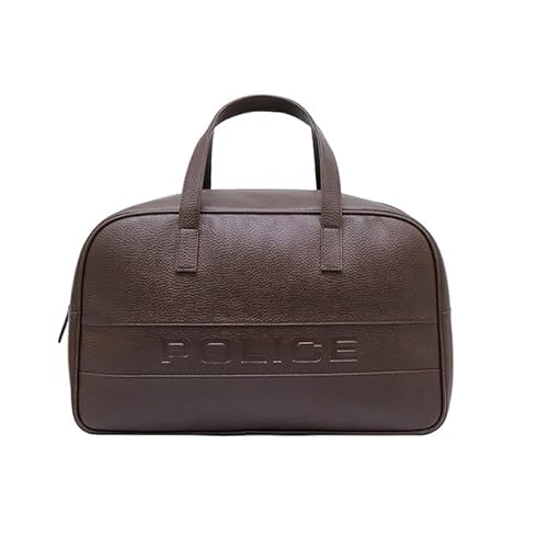 Click to enlarge Police Men’s Brown Vegan Leather 40 L Duffle Bag (40 Litre)