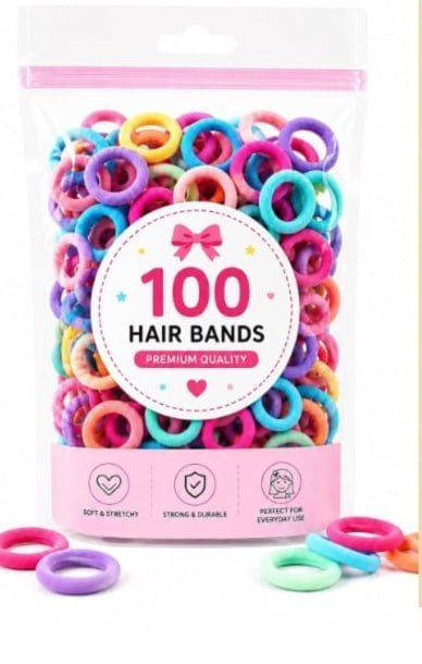 Click to enlarge Baby Hair Ties (100 Pcs) @