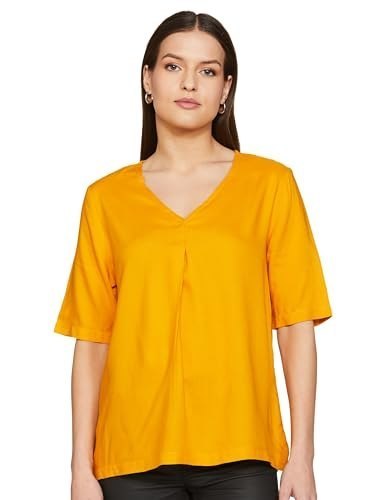 FYLTR Women's Casual V-Neck Top - Fitted Sleeve | Front Detailing | Soft & Comfortable