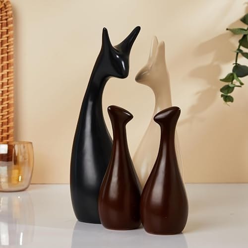 Amazon Basics Home Decor Happy Deer Family Matte Finish Cera