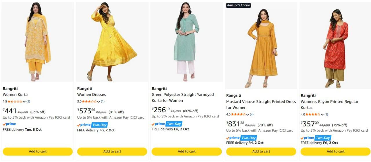 Click to enlarge Upto 83% Off On Rangriti Clothing