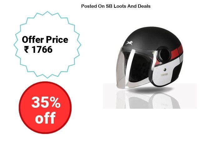 TVS Silk Route Helmet for Men & Women | Vintage Open Face He