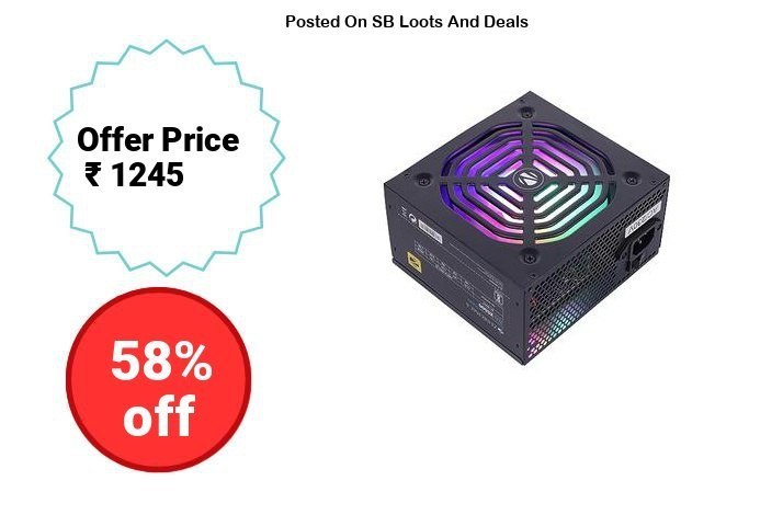 ZEBRONICS ZS500 500W Power Supply with Silent 120mm RGB Fan