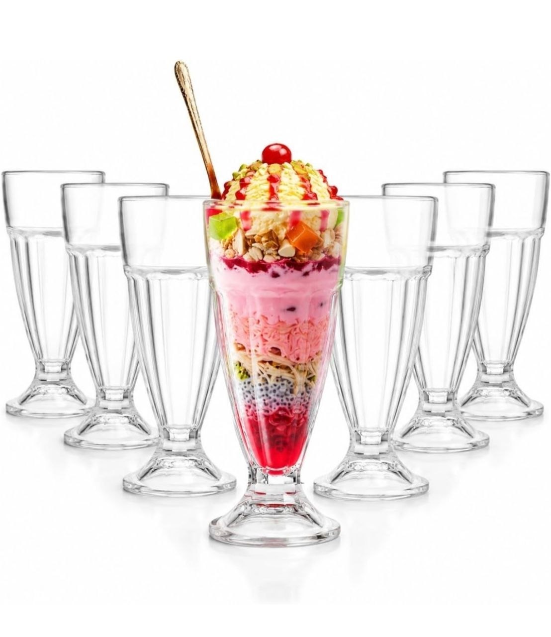 Click to enlarge CELLO Falooda Glass Set of 6 Pcs 300ml, Transparent