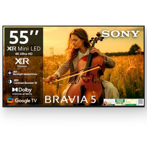 Sony 139 cm (55 inches) BRA 5 4K Ultra HD Smart Mini LED Google TV