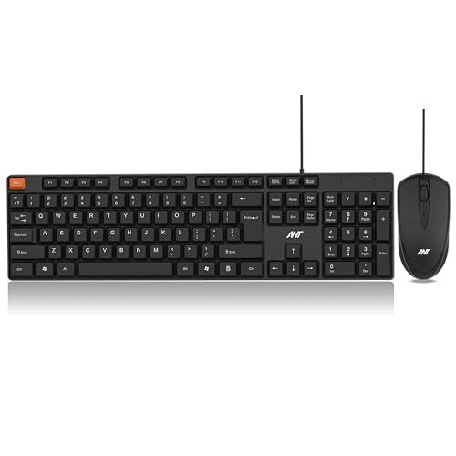 Ant MASTER15 Wired Keyboard and Mouse Combo, 104-Key Full-Si