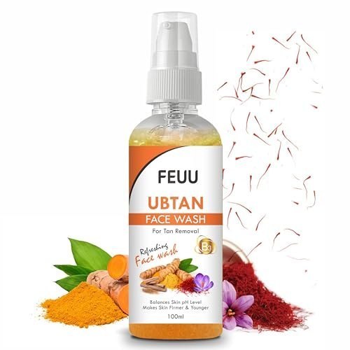 Ubtan Face Wash for Tan Removal, 100ml, Balances Skin pH Level, Makes Skin Firmer & Younger