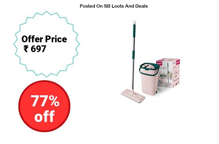 YORK Hands-Free Squeeze Microfiber Flat Spin Mop System 360°
