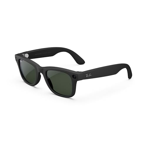 Meta Ray-Ban (Gen 1), Wayfarer, Large Matte Black | Smart AI