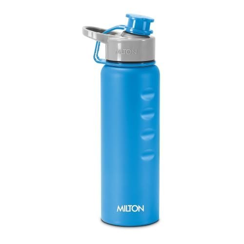 MILTON Gripper 750 Stainless Steel Water Bottle, 750 ml, Blue | Leak Proof | Easy Grip | Light Weight | Easy to Carry