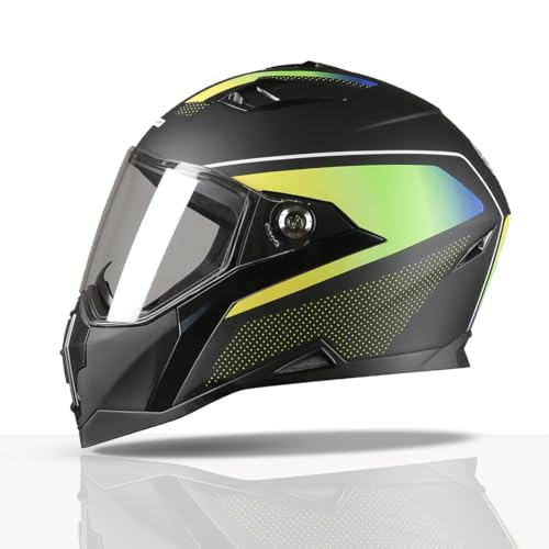 TVS Racing Anti Matter Full Face Helmet for Bike & Motorcycle Riders-DOT & ISI Certified-Lightweight ABS Shell, U