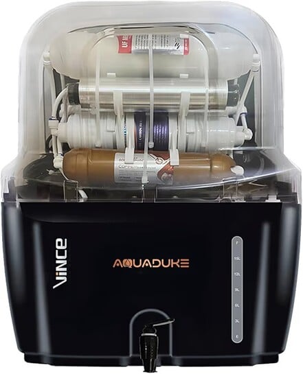 Aquaduke Copper UV Water Purifier with UV, UF 12L Munciple corporation water having TDS below 200 PPM (NO RO, NO Booster Pump, No Taste Change)