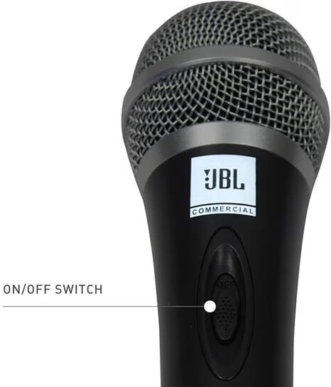 JBL Commercial CSHM10 Handheld Dynamic Unidirectional Microphone with On/Off Switch – XLR Output (Cable Not Included)