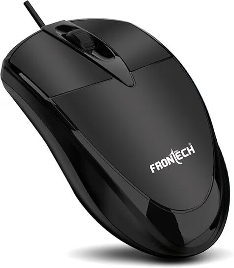 FRONTECH Power Wired USB Mouse, 3-Button, 1000 DPI Optical Sensor