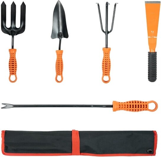 TrustBasket Greenkeeper Tool Kit with Bag– Gardening Tools Kit for Home Garden, 5 Pcs Garden Tools for Home Gardening