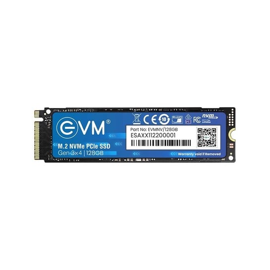 EVM 128GB NVMe M.2 SSD 2280 | Up to 1800MB/s Read 700MB/s Write | 5 Year Warranty
