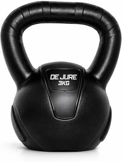 De Jure Fitness PVC Kettlebell 3kg for Men & Women