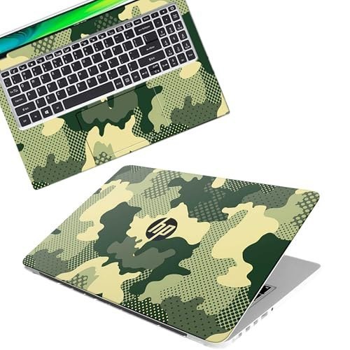 Galaxsia Camouflage Full Body Vinyl Laptop Skin/Sticker/Cover Upto 15.6 Inches Laptops Laminated-Removable-HD Quality Compatible for Hp (15x10 Inches)