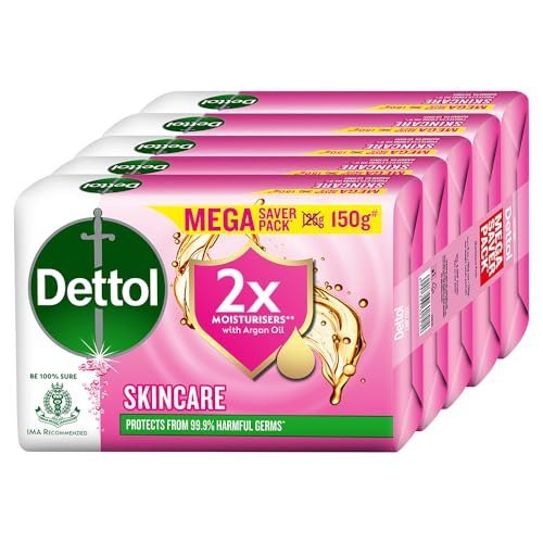 Dettol Skincare Moisturizing Beauty Bathing Soap Bar with Ar