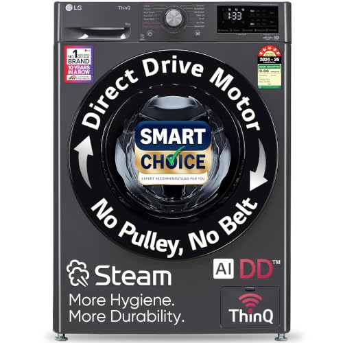 LG Smart Choice, 9 Kg, 5 Star Fully-Automatic Front Load Washing Machine at