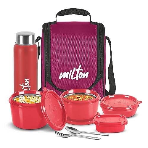 Click to enlarge MILTON Pro Lunch Box with Steel Cutlery, 3 Microwave Safe In