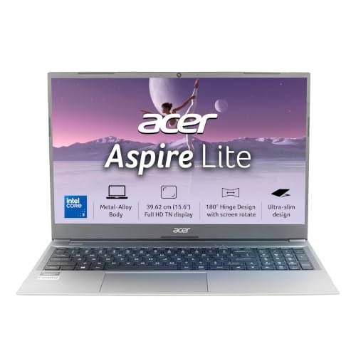 Click to enlarge Acer Aspire Lite Intel Core 3-100U Processor, Office 2024 + M365 Basic, 8GB RAM/512GB SSD, 15.6"/39.62 cm, FHD IPS Display,Win 11 Home, Steel Grey, 1.59Kg, AL15-53, Thin and Light Laptop