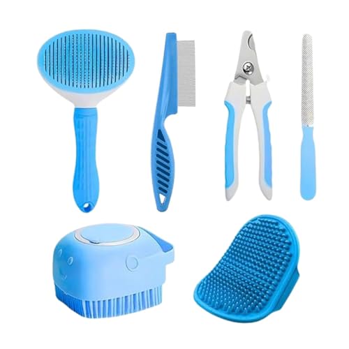 Click to enlarge Tails Self Cleaning Slicker Pet Grooming Brush | Pet Cleaning Tool Suitable for All Pets | (PACK OF 5)