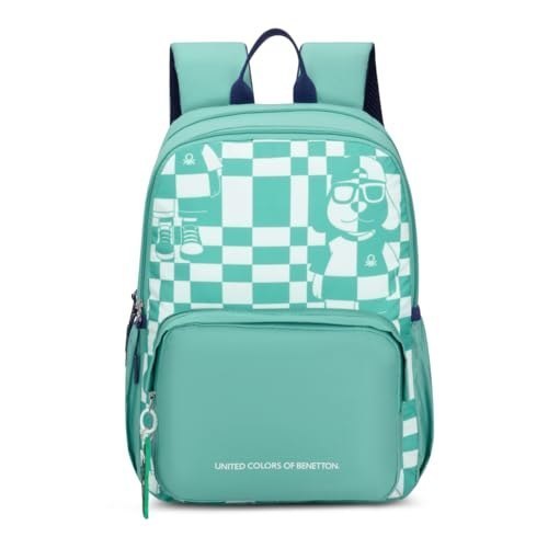 United Colors of Benetton Unisex High-School Backpack SNOOPY | Printed Daypack with 2 Compartments, Airmesh Padding | Backpack for School Girls and Boys | 16L Capacity
