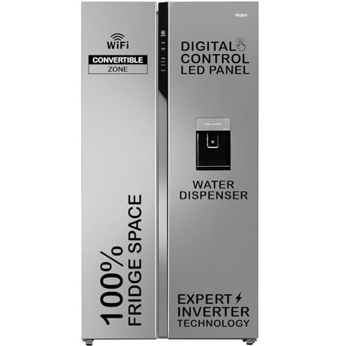 Haier 596L AI enabled 2-Door Side by Side In-built Water Dispenser