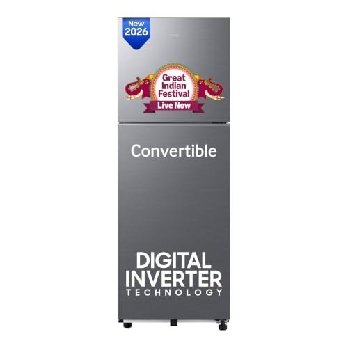 Click to enlarge Samsung 236 L, 3 Star, Convertible, Digital Inverter Frost Free Double Door Refrigerator