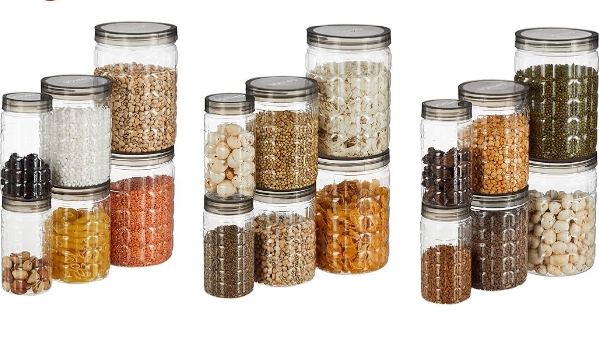 Click to enlarge Solimo Jar Container, Set Of 18
